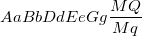 \small AaBbDdEeGg\frac{MQ}{Mq}