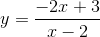 y=\frac{-2x+3}{x-2}
