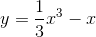 y=\frac{1}{3}x^{3}-x
