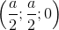 \left ( \frac{a}{2};\frac{a}{2} ;0\right )