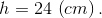 h = 24\,\left( {cm} \right).