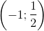 \left( { - 1;{1 \over 2}} \right)