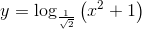 y = {\log _{{1 \over {\sqrt 2 }}}}\left( {{x^2} + 1} \right)
