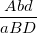\small \frac{{Abd}}{{aBD}}
