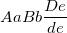 \small AaBb\frac{{De}}{{de}}