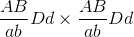 \frac{AB}{ab}Dd \times \frac{AB}{ab}Dd