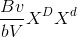 {{Bv} \over {bV}}{X^D}{X^d}