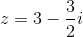 z = 3 - {3 \over 2}i