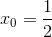 {x_0} = \frac{1}{2}