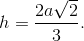 h = \frac{{2a\sqrt 2 }}{3}.