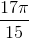 \frac{{17\pi }}{{15}}