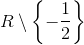 R \setminus \left \{ -\frac{1}{2} \right \}