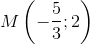 M\left ( -\frac{5}{3}; 2 \right )