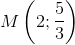 M\left ( 2;\frac{5}{3} \right )