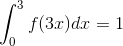 \int_{0}^{3}f(3x)dx=1