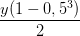 \dpi{100} {{y(1 - 0,{5^3})} \over 2}