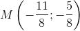 M\left ( -\frac{11}{8};-\frac{5}{8} \right )