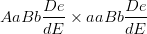 \dpi{100} AaBb{{De} \over {dE}} \times aaBb{{De} \over {dE}}