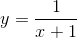 y=\frac{1}{x+1}