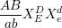 \dpi{100} \small \frac{AB}{ab}X_E^DX_e^d