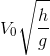 {V_0}\sqrt {{h \over g}}
