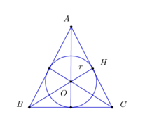 Cách xác định tâm của đường tròn ngoại tiếp tam giác đều