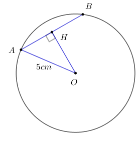 Đường tròn tâm O bán kính 5 cm
