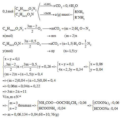 Hỗn hợp E gồm chất X Cmh2m 4o4n2 - Phân tích và tính toán chi tiết