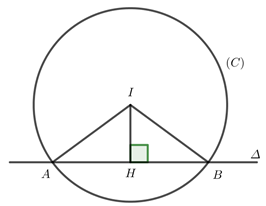 Đường tròn cắt đường thẳng theo một dây cung: Công thức và ứng dụng