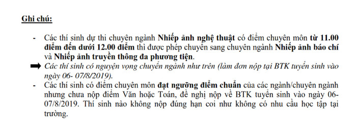 Da co diem chuan Dai hoc San Khau Dien Anh Ha Noi 2019
