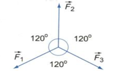 Hợp lực của 4 lực đồng quy như hình vẽ là: Biết ((F_1) = 5N,(F_2