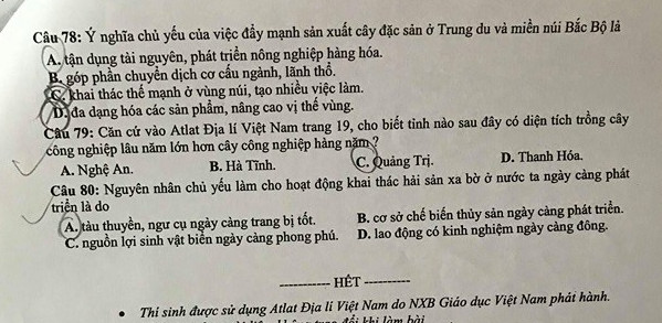 De thi thu THPTQG mon Dia Chuyen Hoang Van Thu 2020 lan 1