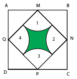 Hình vuông ABCD được chia theo các ô vuông như hình vẽ Mỗi ô vuông cạnh  là 1 cm Hãy tính diện tích hình tứ giác MNPQ Giúp tui nhe Hình vẽ