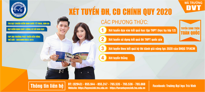 Dai hoc Tra Vinh cong bo phuong an tuyen sinh 2020