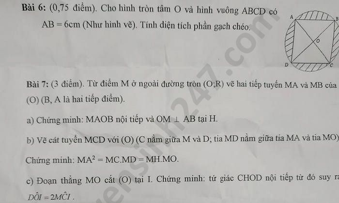 De thi hoc ki 2 nam 2020 mon Toan lop 9 THCS Nguyen Chi Thanh