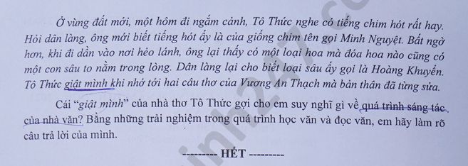 De thi vao lop 10 mon Van chuyen THTH Su Pham nam 2020