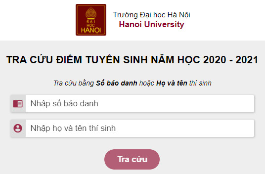 Tra cuu ket qua trung tuyen nam 2020 Dai hoc Ha Noi