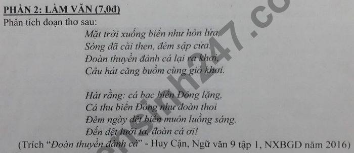 De thi hoc ki 1 Van lop 9 THCS Hung Chinh nam 2020