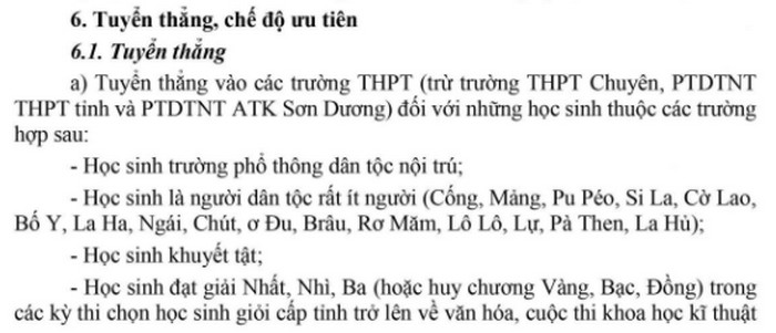 lop 10 Tuyen Quang 2021 Thông tin tuyển sinh