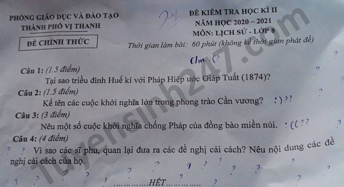 De thi hoc ki 2 nam 2021 Phong GD TP Vi Thanh mon Su lop 8