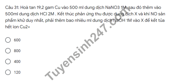 De thi giua ki 2 THPT Tran Phu - Ha Tinh 2022 mon Hoa lop 12