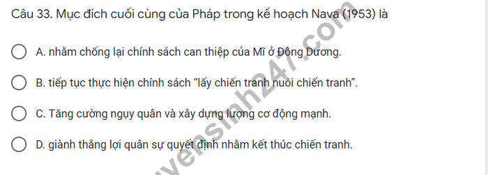De thi giua ki 2 lop 12 mon Su 2022 - THPT Tran Phu - Ha Tinh