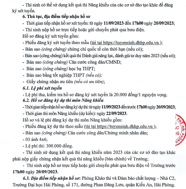 Dai hoc Hai Phong xet tuyen bo sung nam 2023