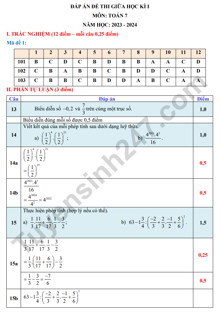 De thi giua ki 1 lop 7 mon Toan 2023 - Trung TH Viet Anh 2