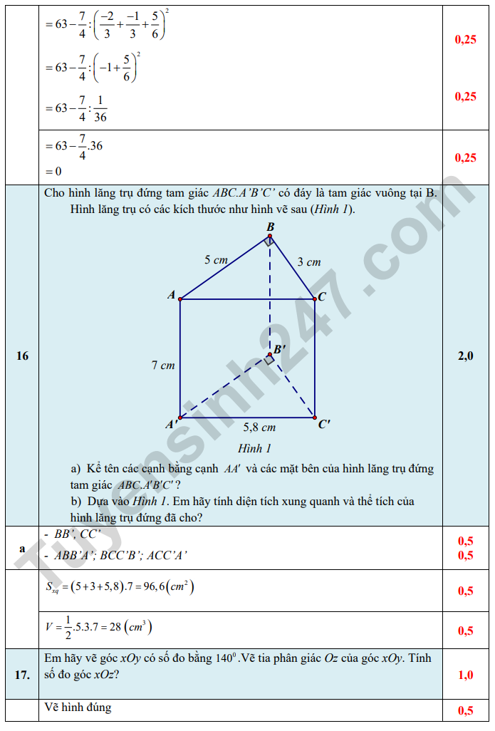 De thi giua ki 1 lop 7 mon Toan 2023 - Trung TH Viet Anh 2