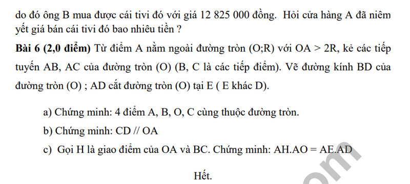 De tham khao ki 1 mon Toan lop 9 - THPT Tan Thanh Tay 2023