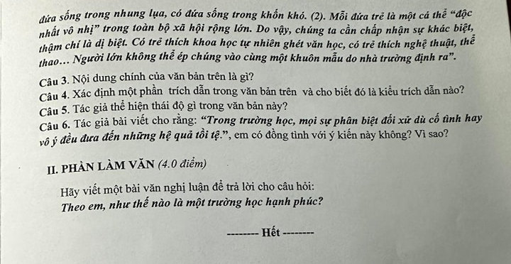 De thi ki 1 lop 11 mon Van 2023 - THPT Trung Vuong