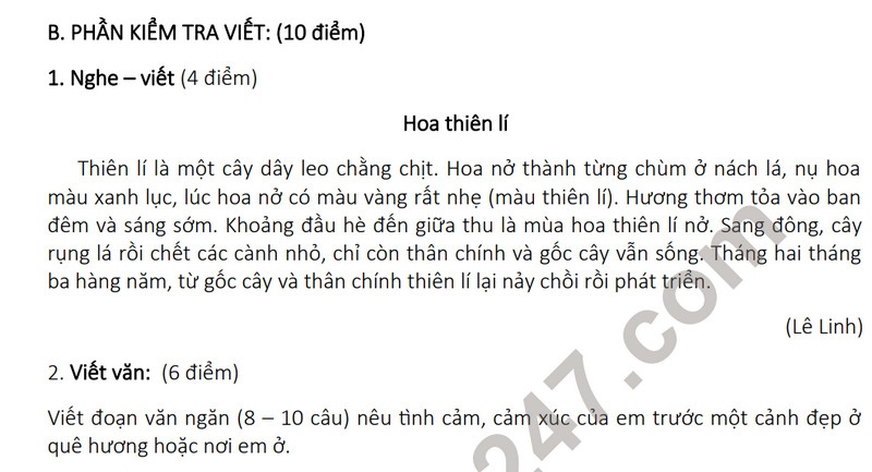 De thi giua ki 2 mon Tieng Viet lop 3 nam 2023 - TH Minh Tan (Co dap an)