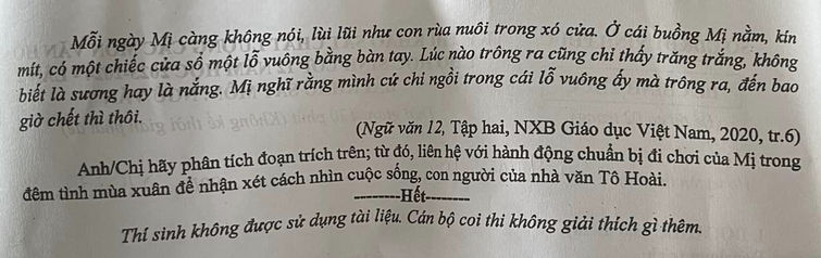De thi thu tot nghiep THPT 2024 mon Van 2024 - So GD Vinh Phuc lan 2