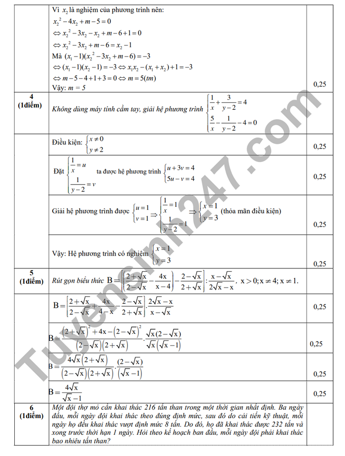 De thi thu vao lop 10 mon Toan 2024 - THPT Luong Ngoc Quyen lan 2 (Co dap an)